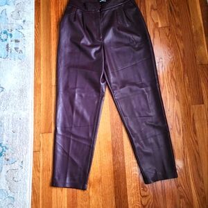 Express Burgundy faux leather pants. Brand new.